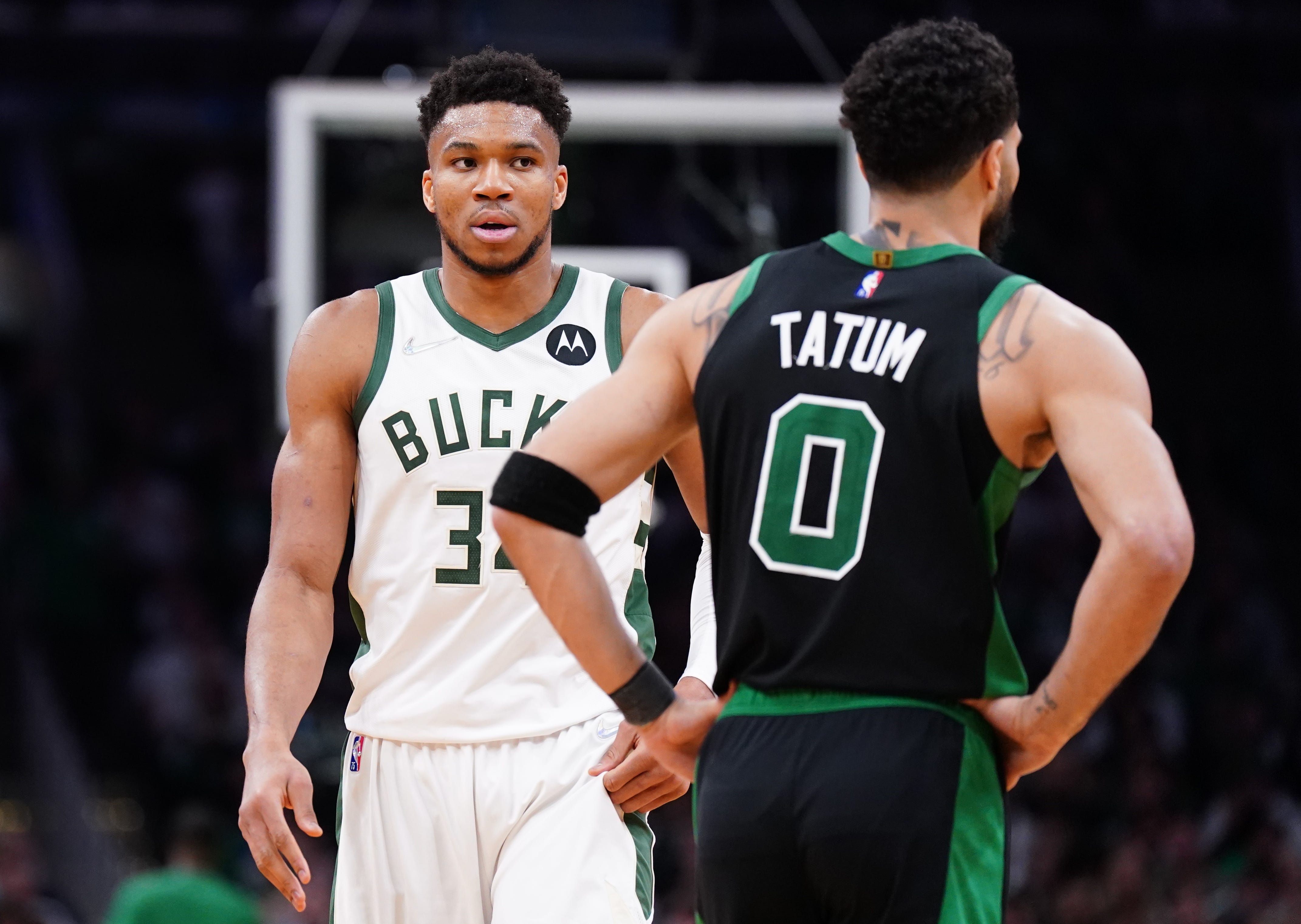 Giannis Antetokounmpo and the Milwaukee Bucks take on Jayson Tatum and the Boston Celtics on Wednesday night.