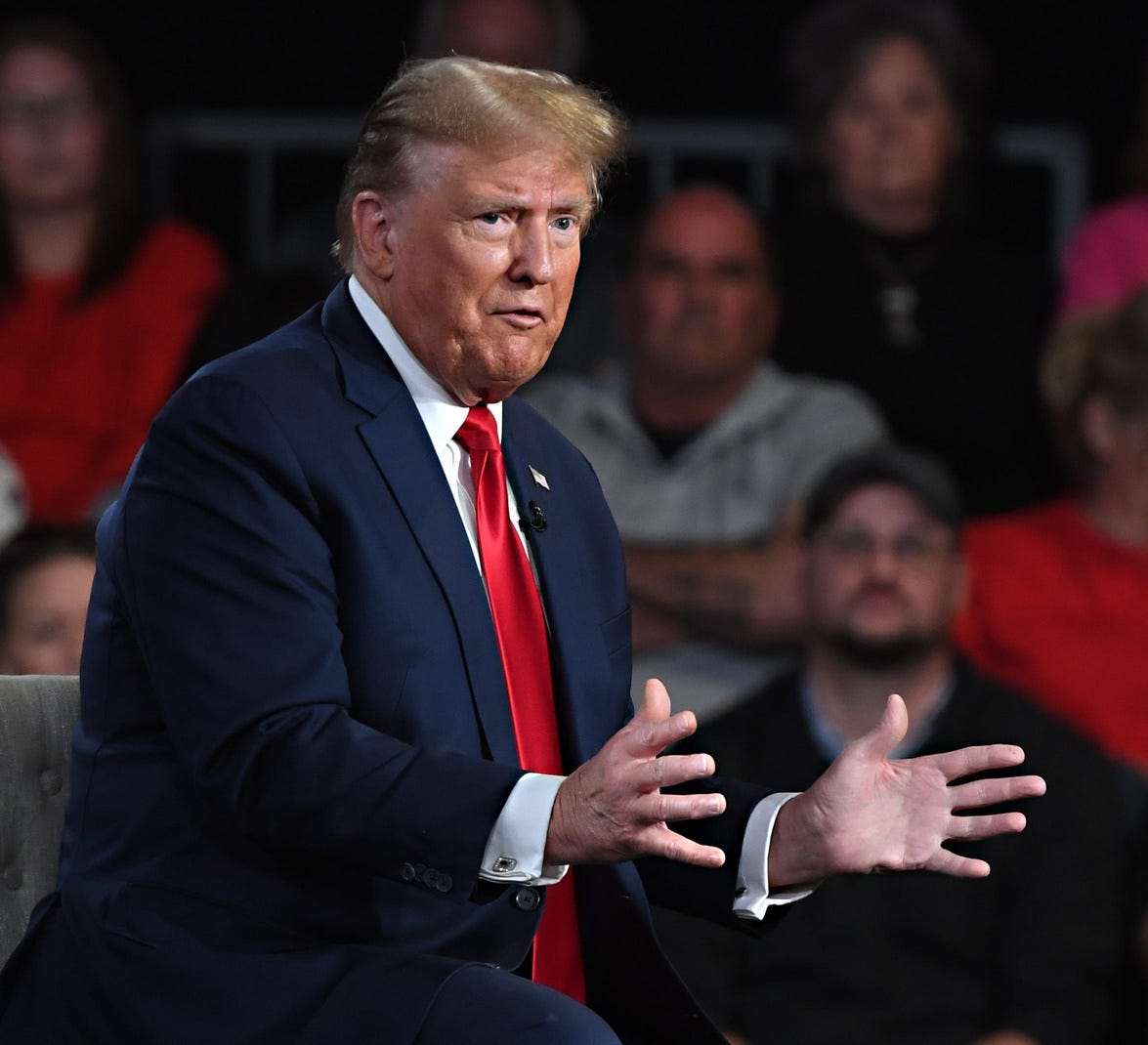 Donald Trump brought his returning bid for the White House to Greenville, S.C. The former President was in town for a Ingraham Angle Town Hall at the Greenville Convention Center on Tuesday, Feb. 20, 2024. Trump talks about voting in the next election.