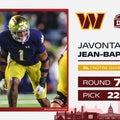 Commanders select Notre Dame edge Javontae Jean-Baptiste at No. 222 overall