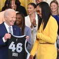 The 6 best moments from the Las Vegas Aces' White House visit, including a Joe Biden 'back-to-back' joke