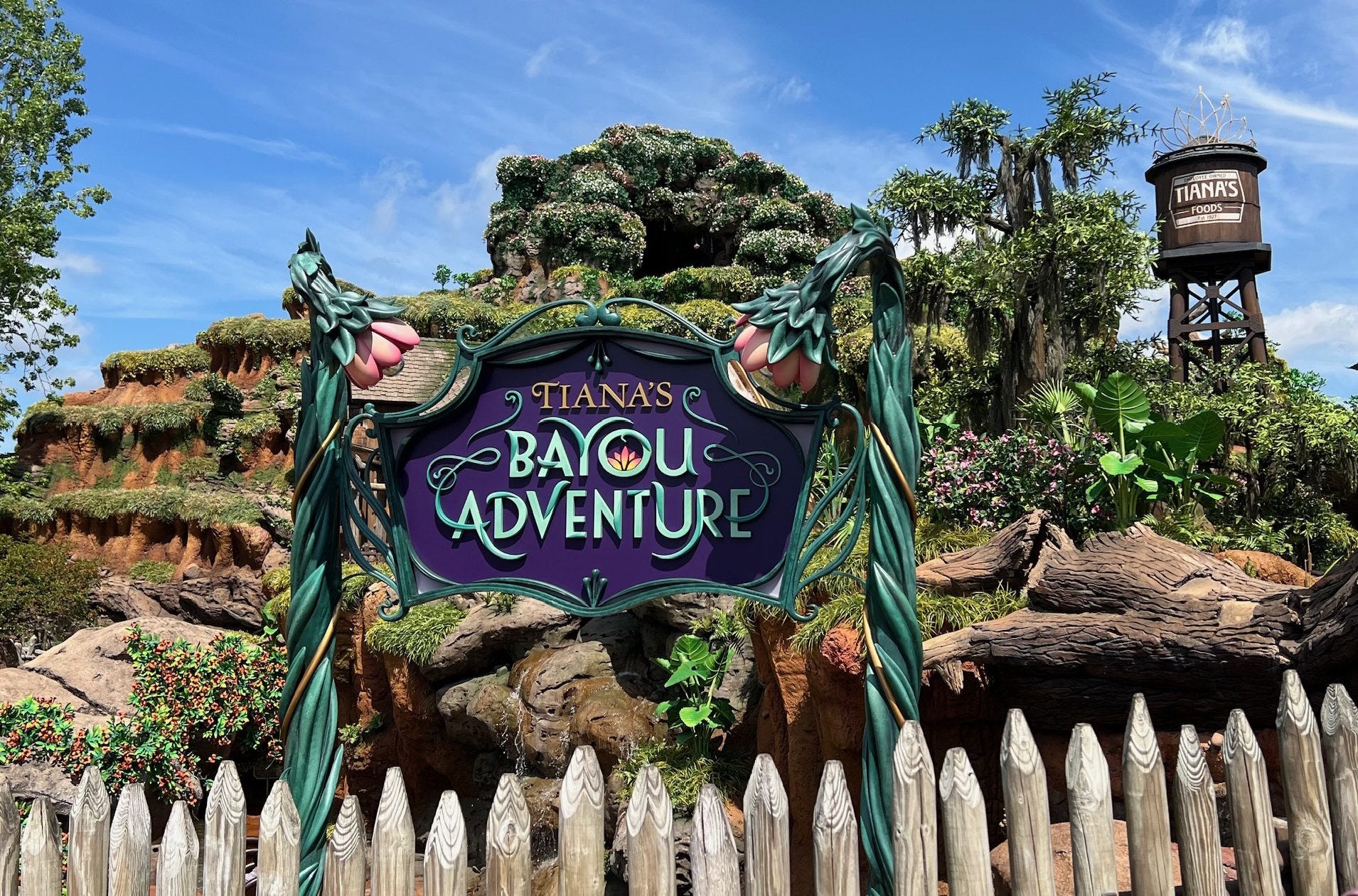 June 11, 2024; Orlando, FL, USA; The water tower may be decorative, but guests can get wet on Tiana's Bayou Adventure. Mandatory Credit: Eve Chen-USA TODAY NETWORK