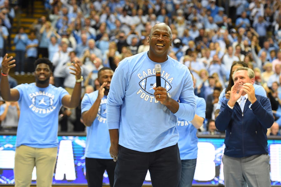 UNC football unveils special Air Jordan 14 PE