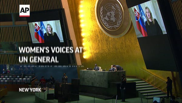 Women's voices at UN General Assembly growing