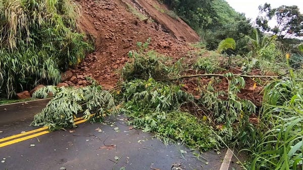 Kauai community cut off by landslides after storm