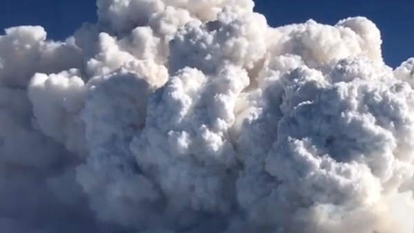 Aerial footage shows Williams Fork Wildfire in Col