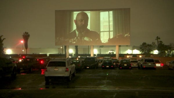 The drive-in theater thrives, for a time