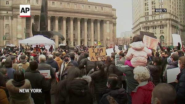 New Yorkers rally in support of Asian-Americans