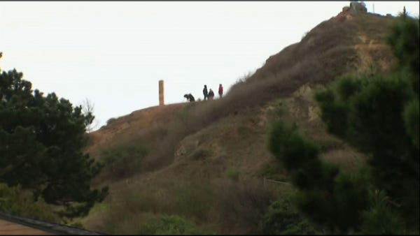 Gingerbread monolith appears on San Francisco hill