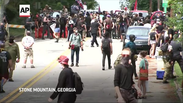Police move in after fights during Georgia protest