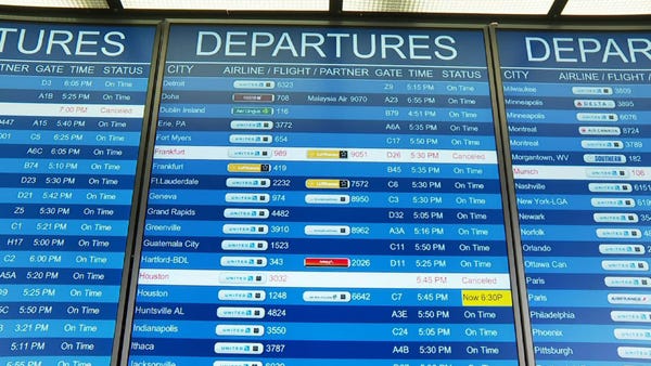 Cancelled flights tied to COVID staffing issues