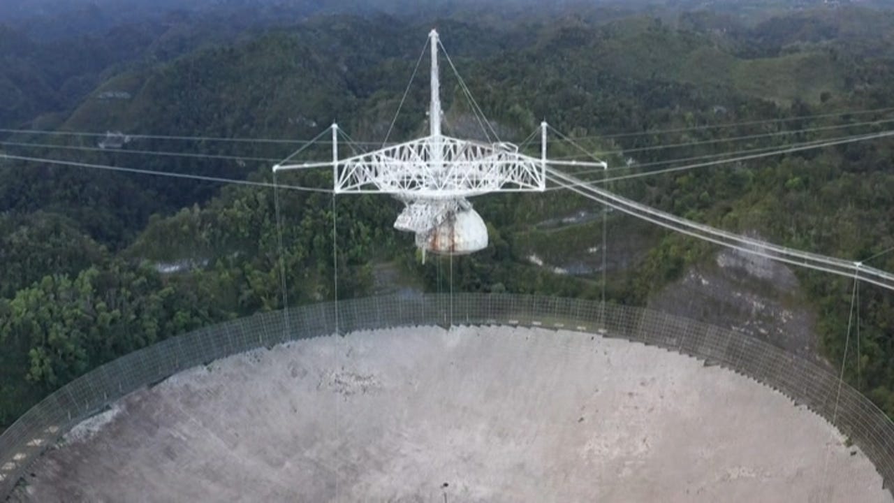 Arecibo Observatory Radio Telescope and Visitor Center in Puerto Rico