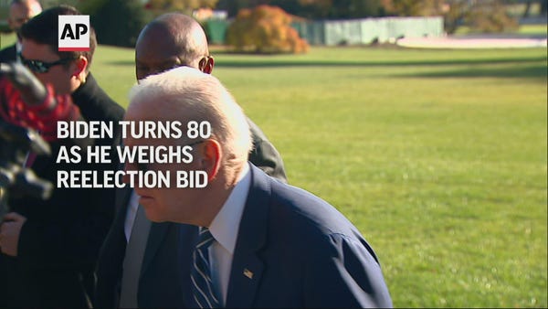 Biden turns 80 as he weighs reelection bid