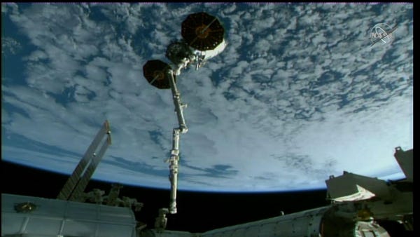 Northrop Grumman Cygnus departs from Space Station