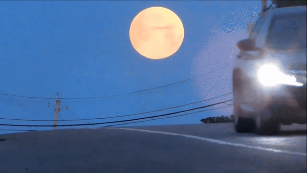 Super Flower Blood Moon sets over Upstate NY