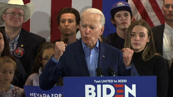 Biden in Nevada: We're alive and we're coming back