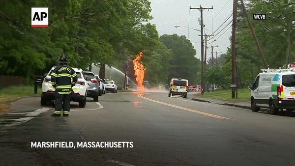 Flaming gas leak forces Mass. home evacuations 