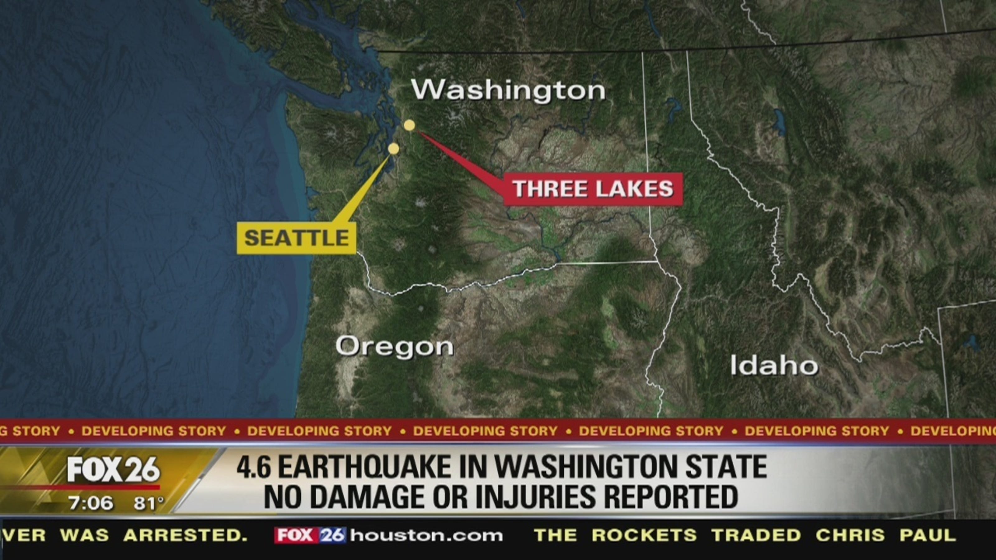 Washington Earthquake Risk Map World Map