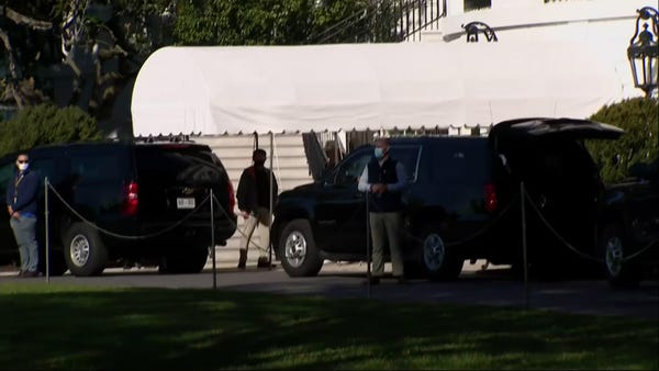Trump seen leaving White House as count nears end