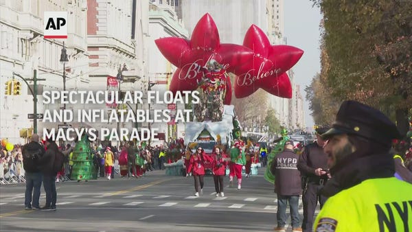 Spectacular floats and inflatables at Macy's parad