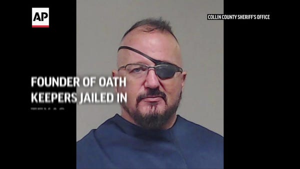 Founder of Oath Keepers jailed in Texas
