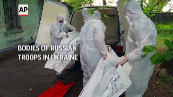 Bodies of Russian troops in Ukraine await return