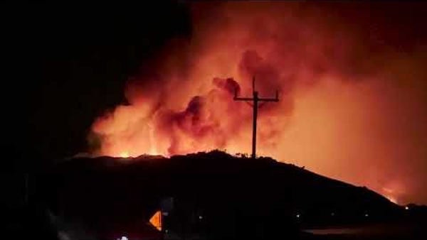 Wind spreads wildfire in California's Big Sur