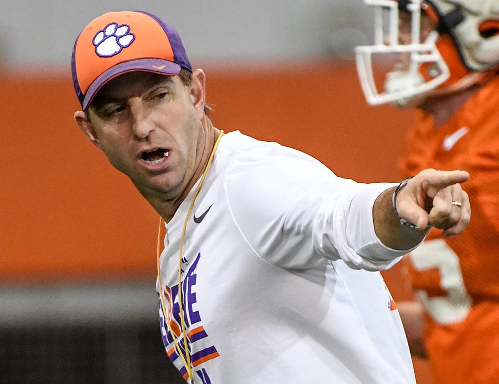 Clemson Coach Dabo Swinney Salary USA TODAY