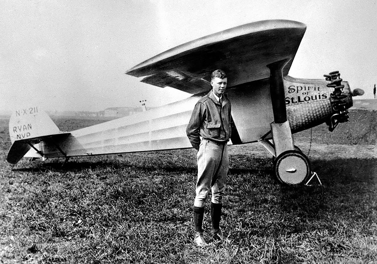 Image result for aviator charles lindbergh begins transatlantic flight