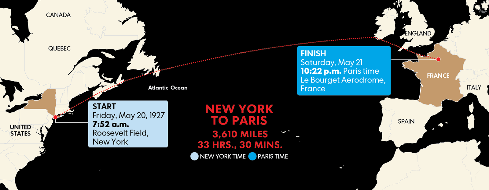 Charles Lindbergh Flight Map Charles Lindbergh And The Flight Of The Spirit Of St. Louis - Usa Today