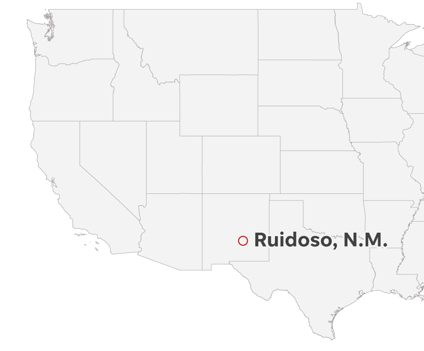 locator map of Ruidoso, N.M. 