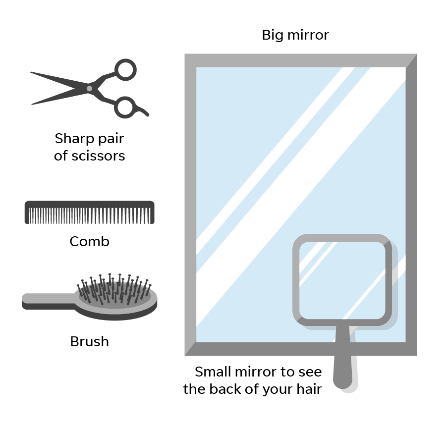 tools needed to cut men's hair