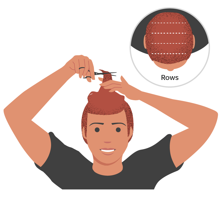 how to cut back of hair with scissors