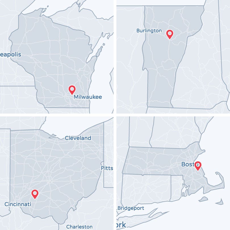 Youth sport outbreak locations around the U.S.