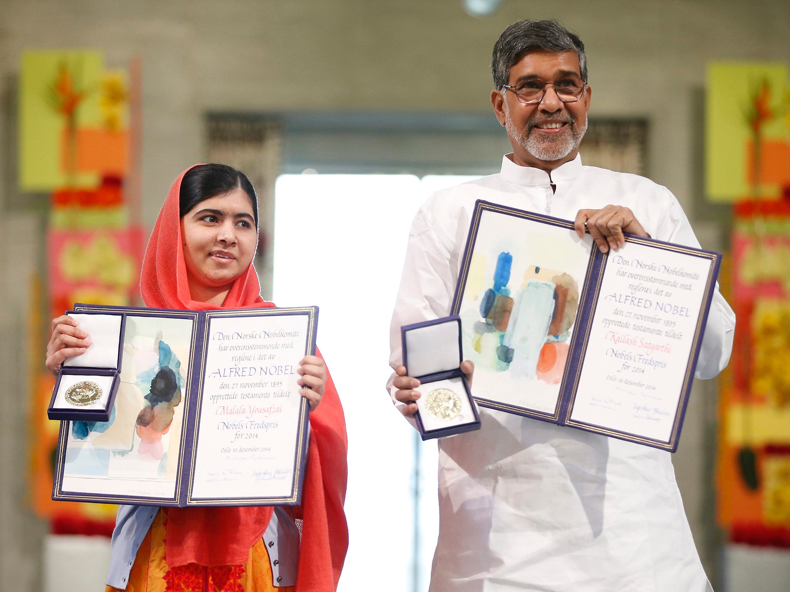 Yousafzai And Satyarthi Claim Nobel Peace Prize