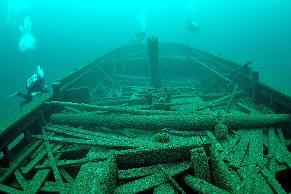The Rouse Simmons, also known as the Christmas Tree Ship, sank on Nov. 23, 1912, in Lake Michigan off the coast of Two Rivers, and is one of the 39 known ships in the proposed Lake Michigan National Marine Sanctuary.
