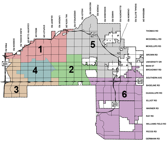 City Of Mesa Map Know Your Mesa Districts