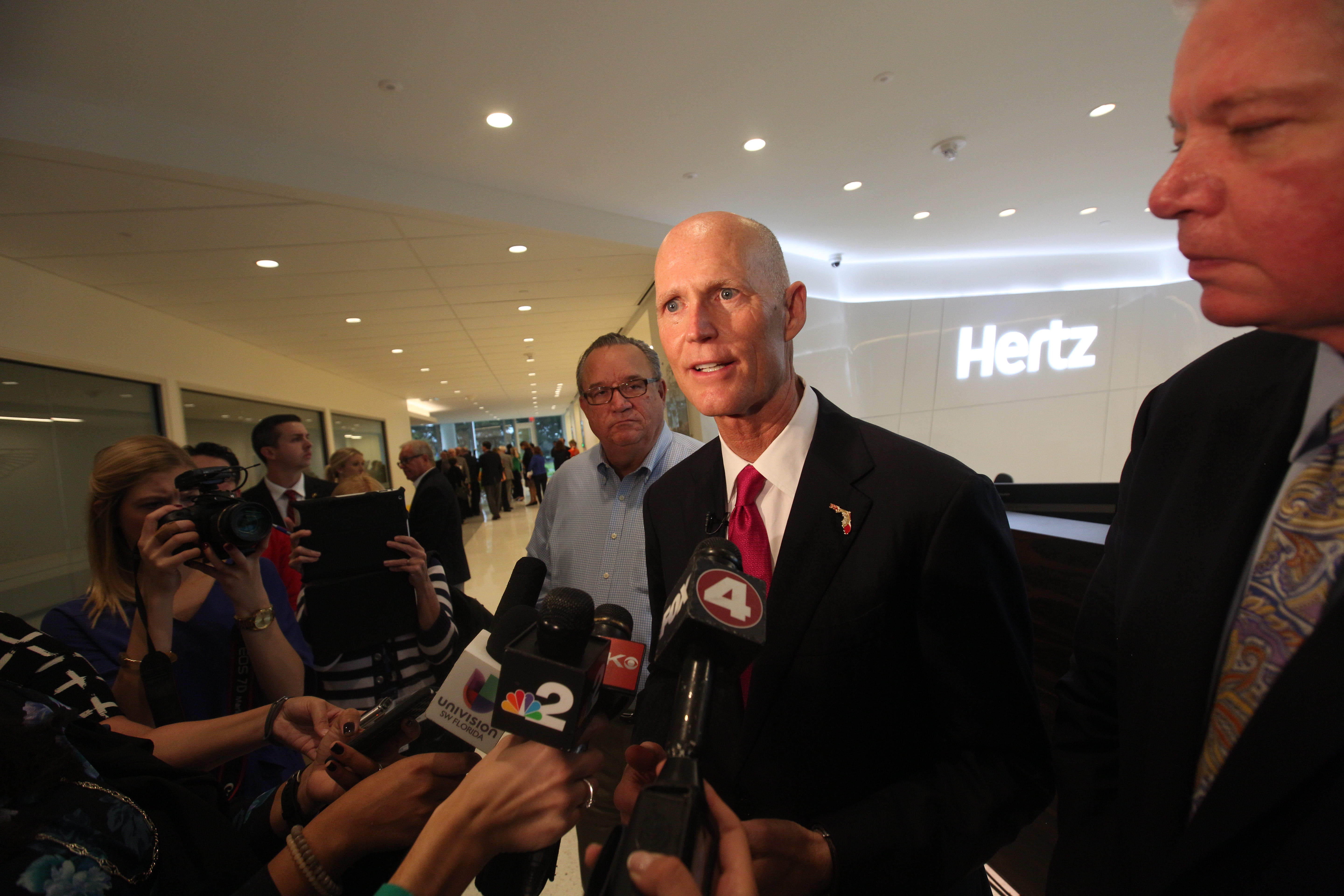 The Hertz Corp. moved its headquarters from New Jersey to Estero during Gov. Rick Scott's first term.