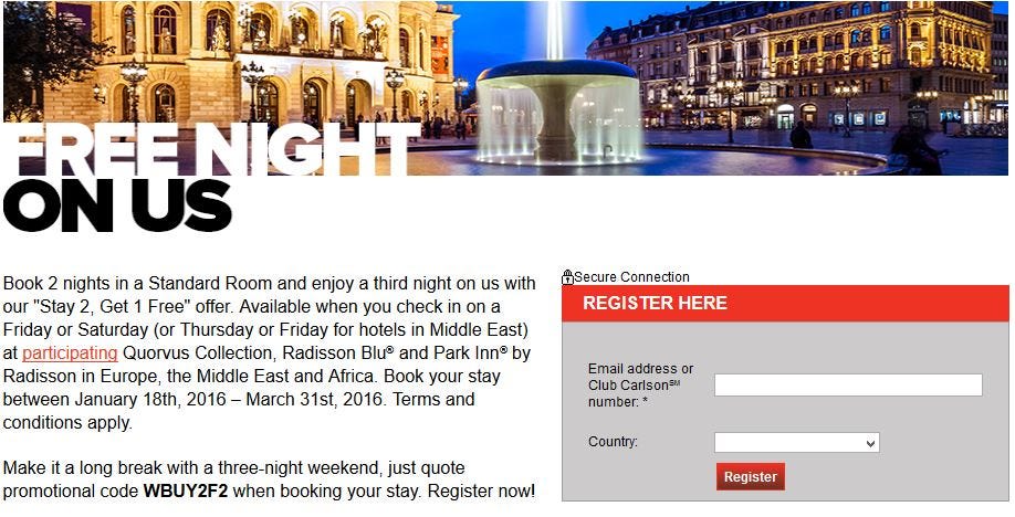 Stay three nights at a participating Club Carlson property