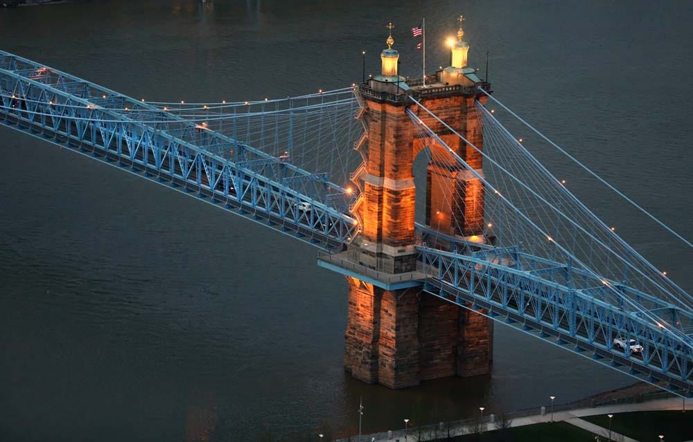 Police: Woman rescued from Ohio River after jumping off Roebling Bridge