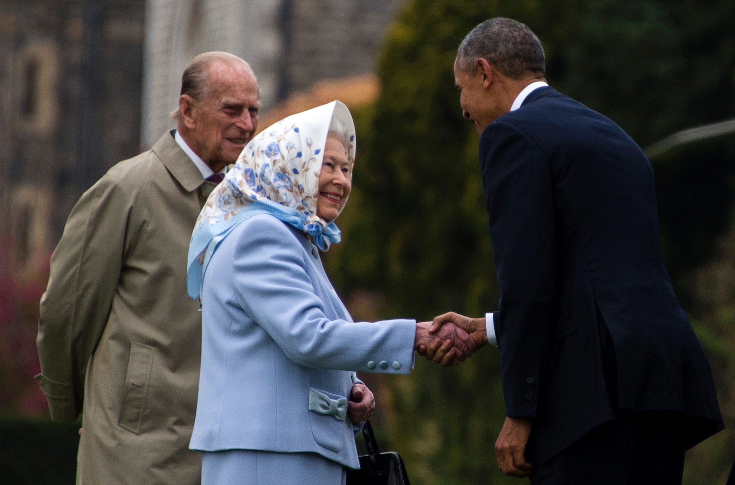 President Obama Meets With Queen Elizabeth Ii At Windsor Castle