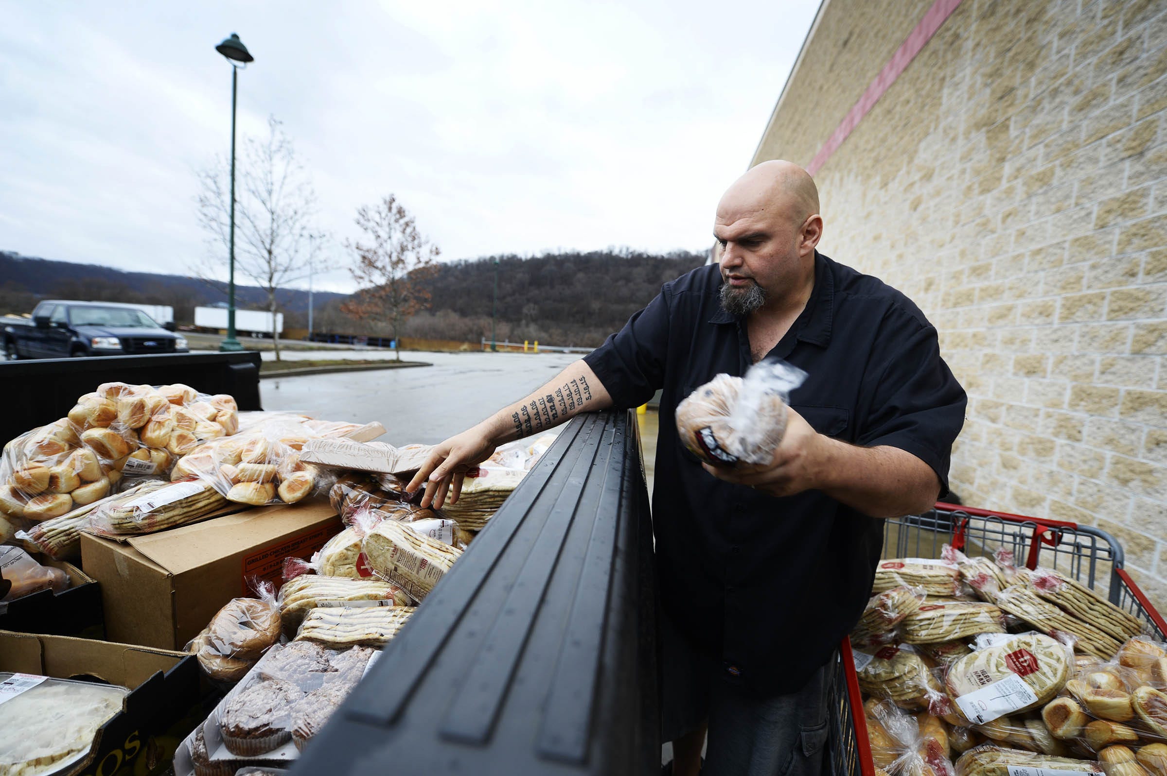 Braddock Mayor John Fetterman picks up goods that would otherwise be thrown away and distributes them to those in need.