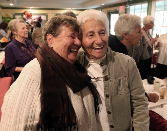 Jan Moore and her wife Emily Sonnessa of Ocean Grove, pictured in 2013.