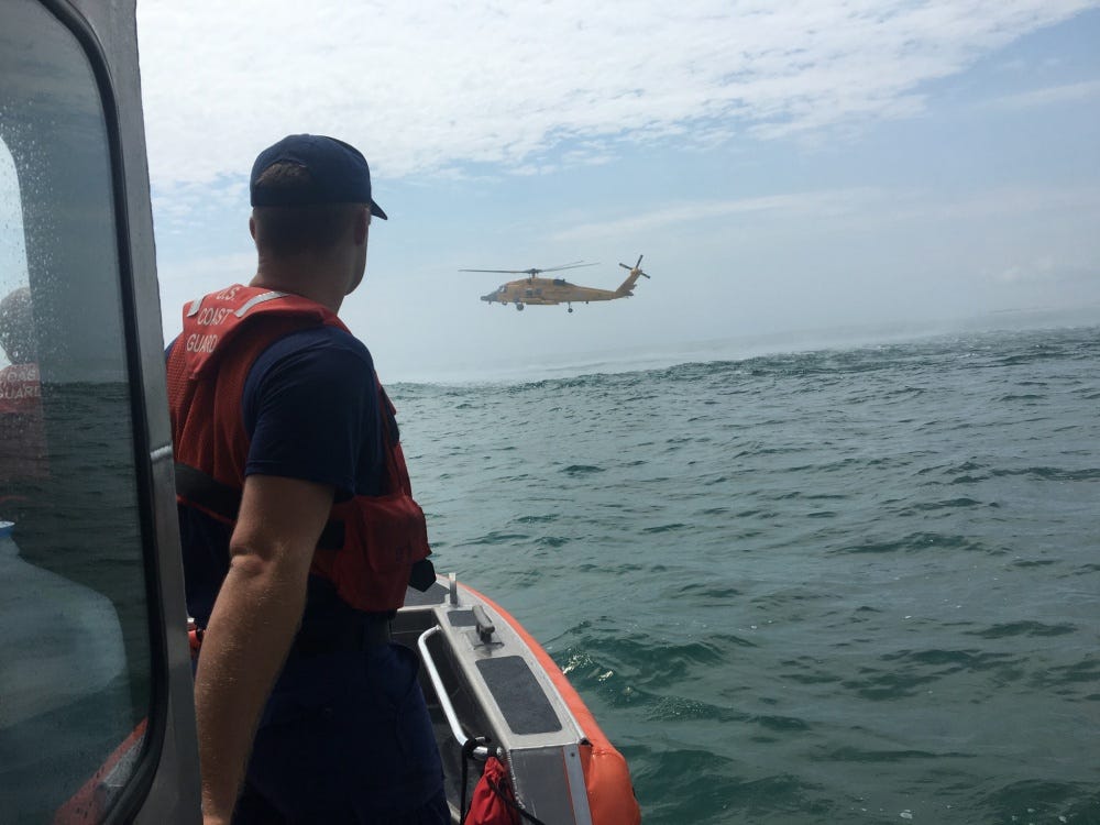 Coast Guard units save sinking vessel off Wachapreague