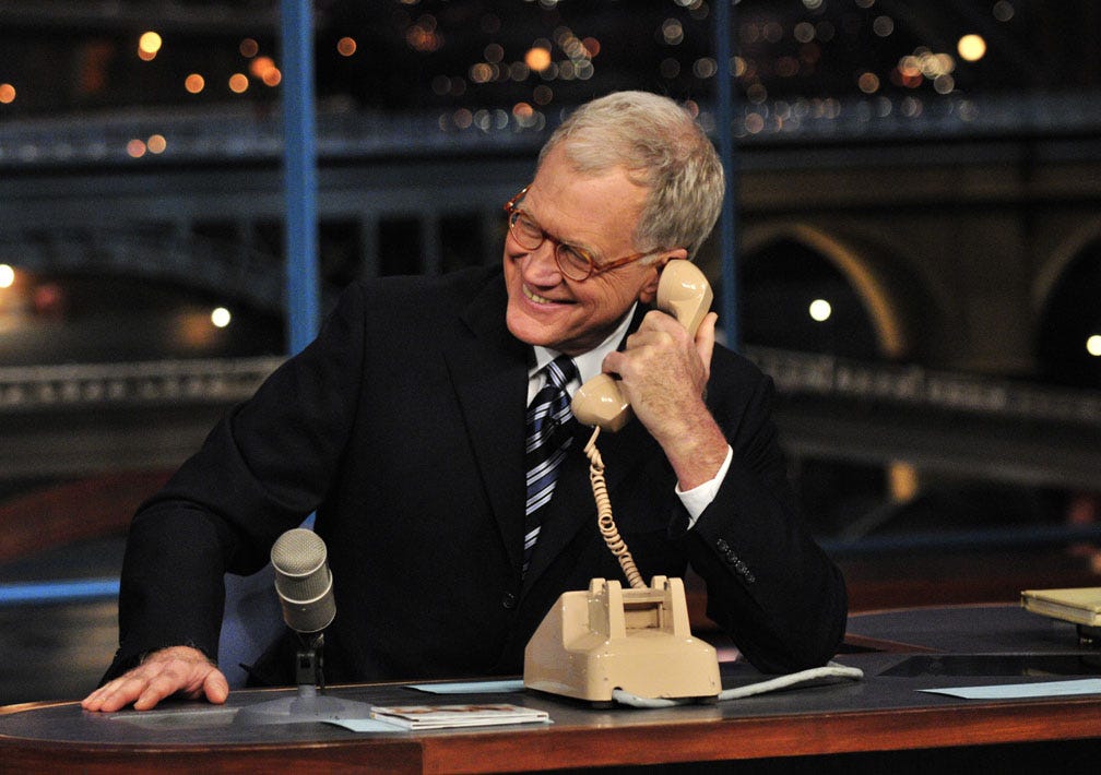 David Letterman to receive nation's top prize for comedy