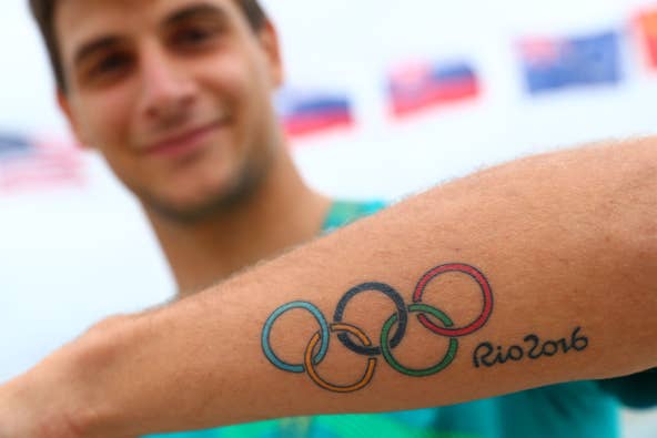 Athletes in Rio with Olympic tattoos