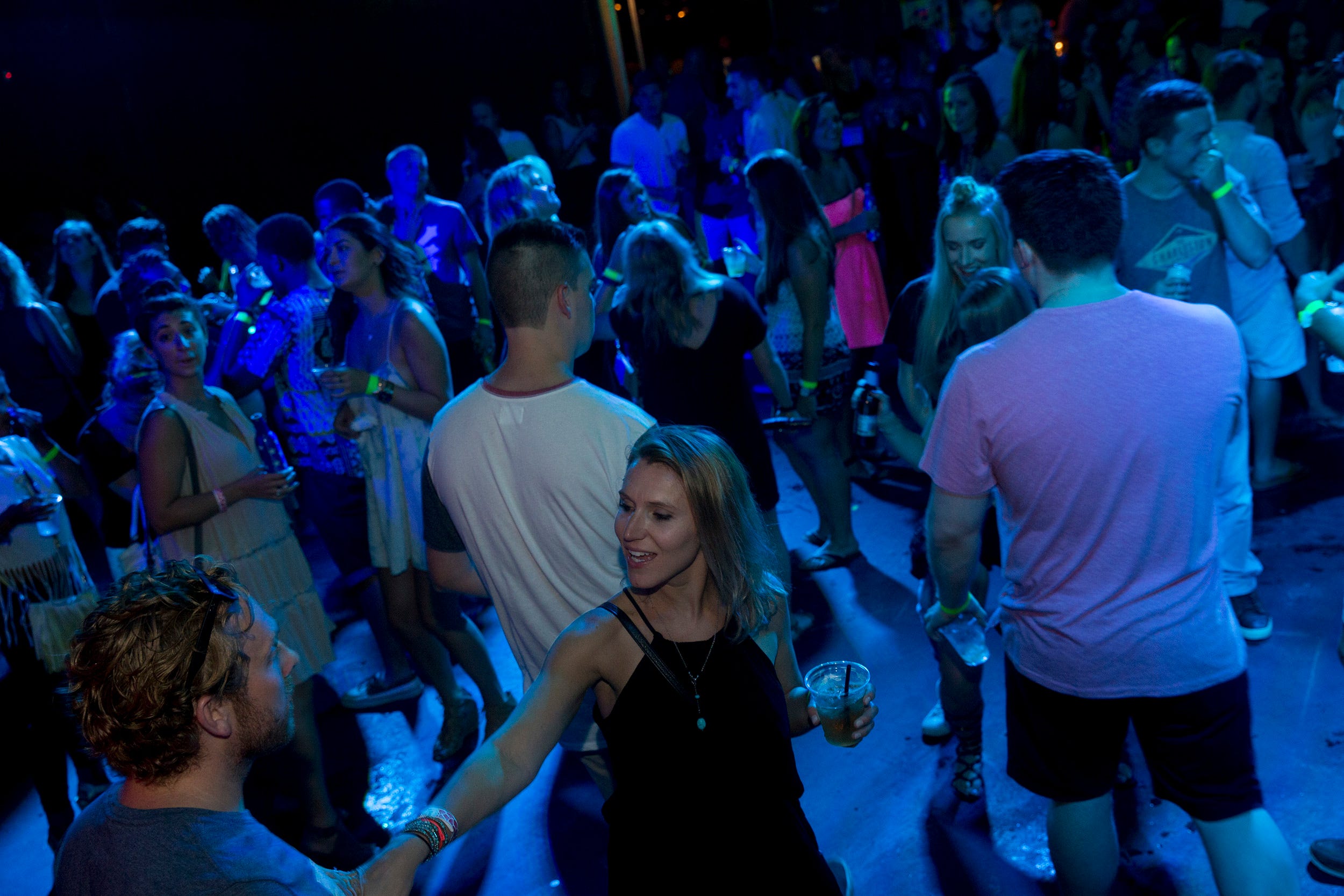 Dancers take to the floor as music and dancing get underway at Porta Nightclub on Kingsley St. in Asbury Park.