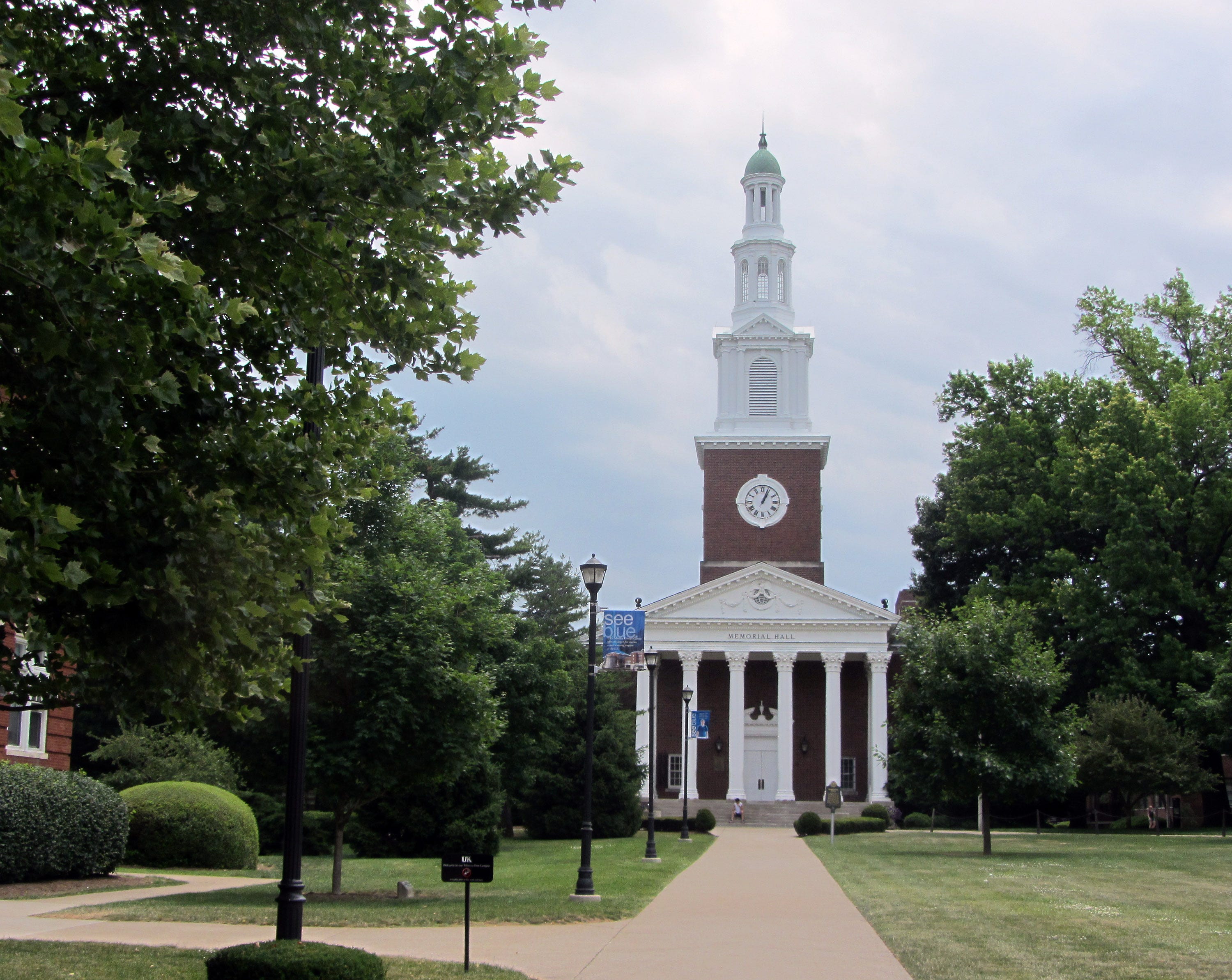 Memorial Hall on the University of Kentucky campus in Lexington.