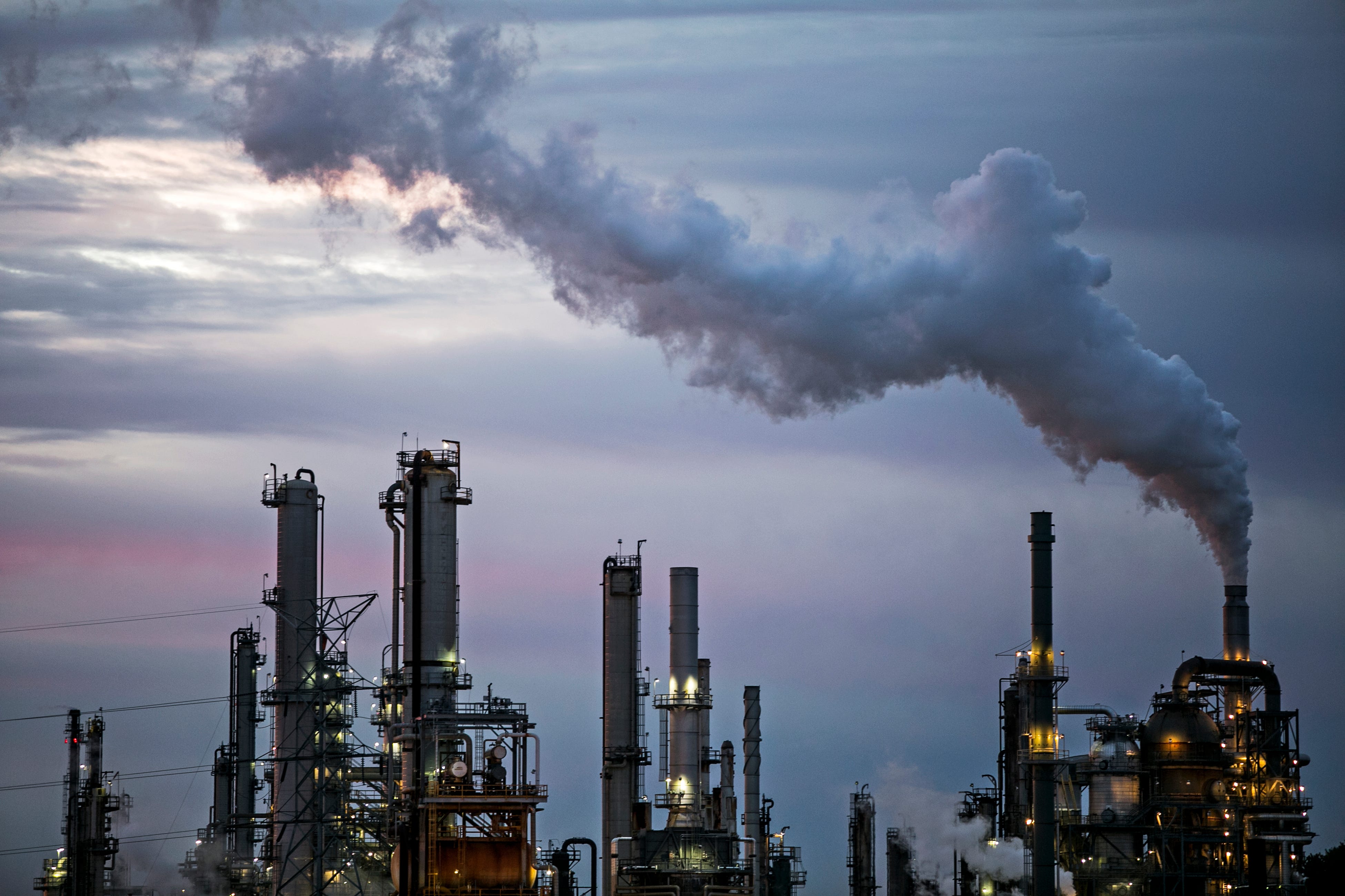 Smoke exits a stack at the Valero Memphis Refinery at 543 West Mallory Ave.