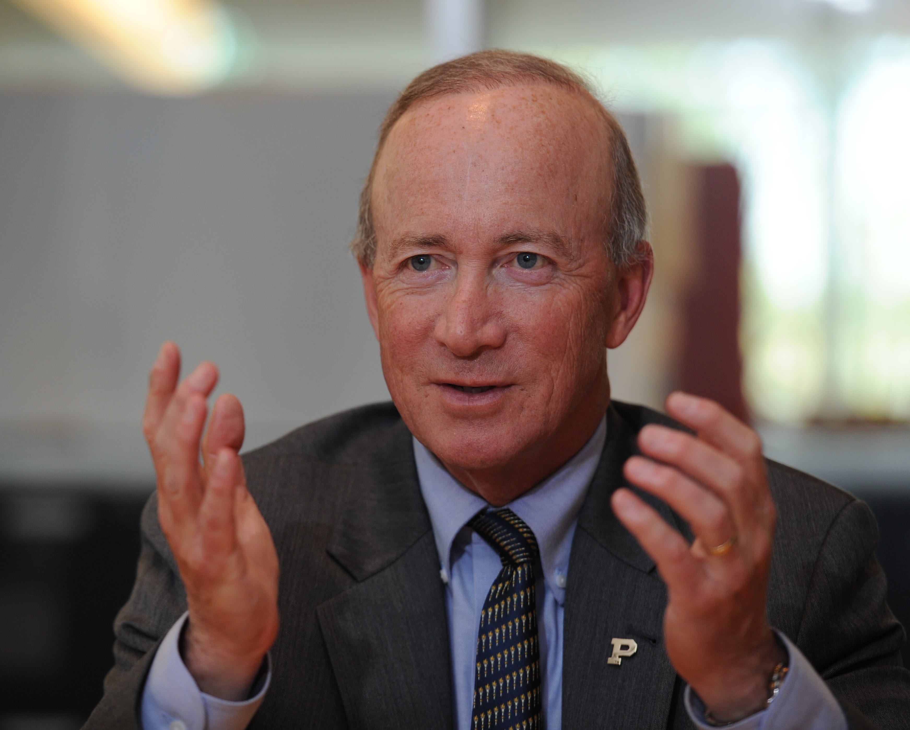 To Mitch Daniels, president of Purdue, in-person college instruction is like a civic duty.