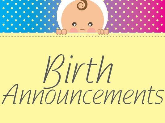 Vermont birth announcements published week of Oct. 15